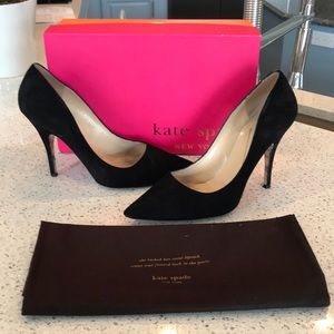 Kate Spade ♠️ Black Suede Pumps.